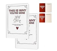 This is WHY You're Mine - Keepsake Book for Couples, Romantic Memory Book for Anniversary, Fill-in-The-Blank Love Books, Romantic Relationship Journal Record Story for Couples, Memories (2pcs)
