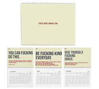 This is Your Fucking Year Calendar 2025, Motivational Calendar 2025, Funny Hanging Inspirational Wall Calendar, Novelty Planning Wall Calendar Note Pads for Home Office (1Pc)
