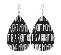 This isa left or right moment it'S a right wrong Leather Earrings, Clothing Decoration, Suitable For Festival Parties, Holidays And Daily Life