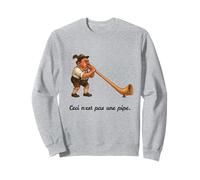 This isn't a Pipe - Alphorn Gag - Ceci N'est Pas Une Pipe Sweatshirt