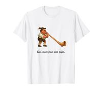 This isn't a Pipe - Alphorn Gag - Ceci N'est Pas Une Pipe T-Shirt