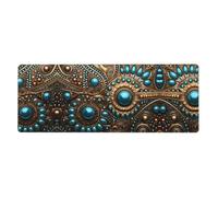 This Jewelry on a Pattern Keyboard and Mouse pad, 12x31.5 inches in Size, is Designed for Computers, Consoles, Offices, and is Also Suitable for Games and Study.