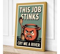 This Job Stinks Retro Canvas Wall Art Print 24x16 Inch (61 x 41 cm)