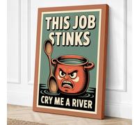 This Job Stinks Retro Canvas Wall Art Print 24x16 Inch (61 x 41 cm)