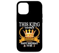 This King Was Born In March Funny Mar Birthday Papa Father Case for iPhone 12/12 Pro