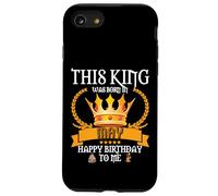 This King Was Born In May Funny May-Birthday Papa Dad Daddy Case for iPhone SE (2020) / 7/8