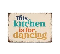 This Kitchen Is for Dancing Funny Wall Decor Vintage Metal Tin Sign Plaque For Man Cave Bar Pub Club Home Room Gift Poster 8x12 inches