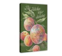 This Kitchen Is for Dancing - Retro Disco Peaches Poster Canvas Poster Bedroom Decor Landscape Office Room Decor Gift 16x24inch(40x60cm)