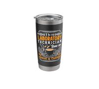 This Laboratory Technician Runs On Jesus & Coffee Lab Tech Stainless Steel Insulated Tumbler