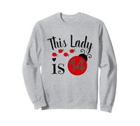 this lady is 14 funny 14th Birthday girl ladybug lover Gift Sweatshirt