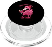 This Lady Needs A Drink (Funny Flamingo Graphic) PopSockets PopGrip for MagSafe