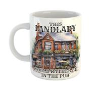 This Landlady Would Rather Be in The Pub Mug Gift for Office or Home, 11 oz Ceramic Mug, Secret Santa