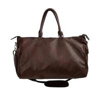 This large-capacity fitness bag is made of PU material and can be carried diagonally, by hand or on one shoulder. It is suitable for short business trips and travels, brown, M, Single Shoulder/Cross