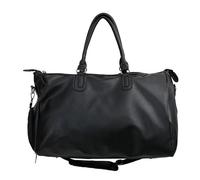 This large-capacity fitness bag is made of PU material and can be carried diagonally, by hand or on one shoulder. It is suitable for short business trips and travels, Black, M, Single Shoulder/Cross