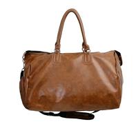 This large-capacity fitness bag is made of PU material and can be carried diagonally, by hand or on one shoulder. It is suitable for short business trips and travels, coffee, M, Single Shoulder/Cross