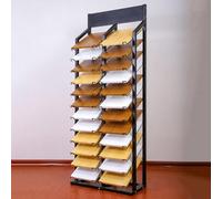 This Large Metal Floor Tile Display Rack for Ceramic & Porcelain Tiles, Marble Slab Stand, Floor-Standing Display Shelf for Shopping Malls & Warehouses