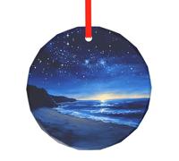 This Late Night Ink Painting Patterns Christmas Round Glass Pendant is Perfect as a Christmas Tree Ornament, Birthday
