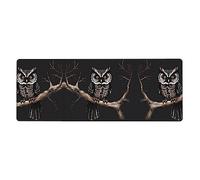 This Late Night Owl Keyboard and Mouse pad, 12x31.5 inches in Size, is Designed for Computers, Consoles, Offices, and is Also Suitable for Games and Study.