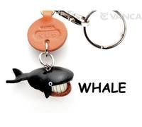This leather key chain fish whale Dokodemo [handmade made in Japan, new, craftsman] [VANCA] (japan import)