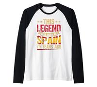 This Legend was Born in Spain 75 Years Ago 75th Birthday Raglan Baseball Tee
