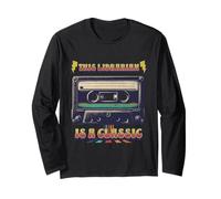 This Librarian is A Classic Cassette Tape Retro Music Long Sleeve T-Shirt