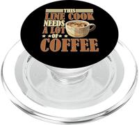 This Line Cook Needs A Lot Of Coffee Tired Kitchen PopSockets PopGrip for MagSafe