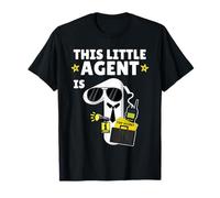 This Little Agent is 1 Year Old 1st Birthday Spy Theme T-Shirt