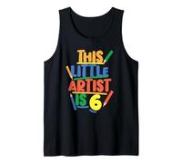 This Little Artist Is 6 Birthday Design Tank Top