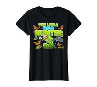 This Little Bug Hunter is 3 Years Old Bug 3rd Birthday Party Value Graphic T-Shirt, Women, Black, M