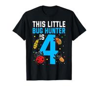This Little Bug Hunter is 4 Insect 4th Birthday Girls Boys T-Shirt