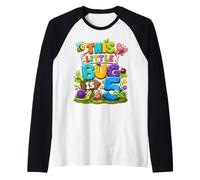 This Little Bug is 5 Years Old Insect 5th Birthday Party Raglan Baseball Tee