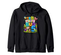 This Little Bug Is 5 Years Old Insect 5th Birthday Party Zip Hoodie