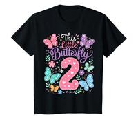 This Little Butterfly is 2 Girl 2 Year Old 2nd Birthday T-Shirt