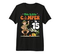 This Little Camper is 15 Years Old Birthday Camping Lover Premium T-Shirt