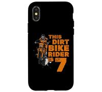 This Little Dirt Bike Rider Is 7th Birthday Boy Motocross Case for iPhone X/XS