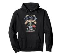 This Little Dragon Just Turned 4 - 4th Birthday Boys Dragon Pullover Hoodie