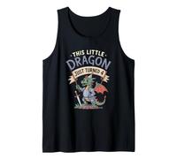 This Little Dragon Just Turned 4 - 4th Birthday Boys Dragon Tank Top