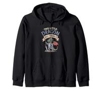 This Little Dragon Just Turned 4 - 4th Birthday Boys Dragon Zip Hoodie