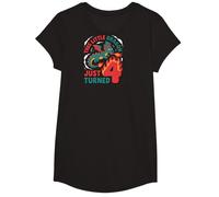 This Little Dragon Just Turned 4 - 4th Birthday Girls Dragon T-Shirt