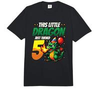 This Little Dragon Just Turned 5 - 5th Birthday Comfort Colors Adult Heavyweight T-Shirt