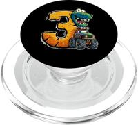 This Little Dude is 3 Dino & Monster Truck Birthday PopSockets PopGrip for MagSafe