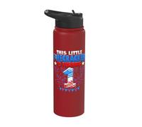 This Little Firecracker is Turning 1 Birthday 4th of July Stainless Steel Insulated Water Bottle