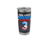 This Little Firecracker is Turning 3 Birthday 4th of July Stainless Steel Insulated Tumbler