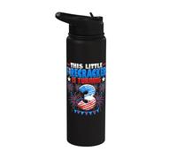 This Little Firecracker is Turning 3 Birthday 4th of July Stainless Steel Insulated Water Bottle