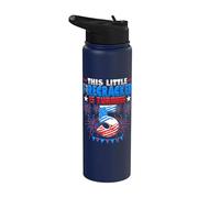 This Little Firecracker is Turning 3 Birthday 4th of July Stainless Steel Insulated Water Bottle