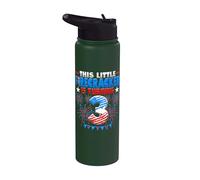 This Little Firecracker is Turning 3 Birthday 4th of July Stainless Steel Insulated Water Bottle
