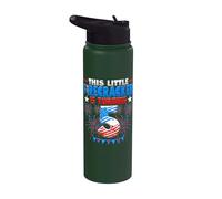 This Little Firecracker is Turning 3 Birthday 4th of July Stainless Steel Insulated Water Bottle