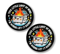 This Little Light Of Mine I'M Gonna Let It Shine Tactical Embroidery Hook Loop Patch, Inspiring Hook Loop Patches for Bags, Clothing, Hats, Backpacks, Vest, Jacket, Jeans, Biker Uniform, Pack of 2