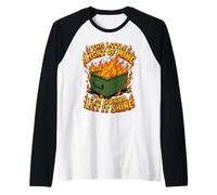 This Little Light of Mine Let It Shine Funny Dumpster Fire Raglan Baseball Tee