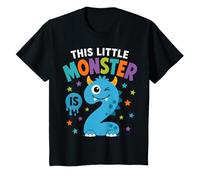 This Little Monster is 2 Second Birthday Party Kids T-Shirt